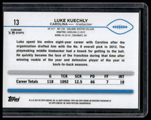 Load image into Gallery viewer, 2024 Topps Chrome #13 Luke Kuechly Orange Geometric Refractor #/25
