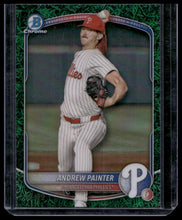 Load image into Gallery viewer, 2025 Bowman #BCP-116 Andrew Painter Chrome Prospects Green Grass Refractor #/99
