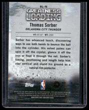 Load image into Gallery viewer, 2025-26 Bowman #GL-15 Thomas Sorber Greatness Loading Orange Refractor #/25
