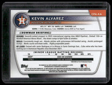 Load image into Gallery viewer, 2025 Bowman Chrome #CPA-KA Kevin Alvarez Prospect Autographs Blue RayWave #/150
