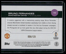 Load image into Gallery viewer, 2024-25 Topps UEFA Club Competitions Bruno Fernandes Blue Inferno Foil #/125
