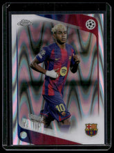 Load image into Gallery viewer, 2025-26 Topps Chrome UEFA Club Competitions #10 Lamine Yamal Raywave Refractor
