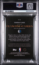 Load image into Gallery viewer, 2025 Topps Franchise Fabrics Cooper Flagg Franchise Fabrics-Holo Foil PSA 8
