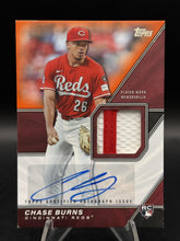 Load image into Gallery viewer, 2026 Topps Chase Burns Major League Materials Autographs Orange #25/25
