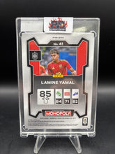 Load image into Gallery viewer, 2026 Monopoly FIFA World Cup Lamine Yamal Four Corners Blue Wave Prizms
