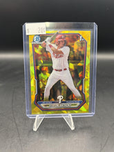 Load image into Gallery viewer, 2026 Bowman #BCP-121 Keaton Anthony Chrome Prospects Yellow Refractor #/75
