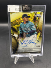 Load image into Gallery viewer, 2025 Chrome Black Félix Hernández Autographs Gold Mini Diamond Refractors
