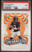 Load image into Gallery viewer, 2023 Panini Illusions Funkadelic #14 Cj Stroud Funkadelic-Orange PSA 9
