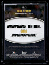 Load image into Gallery viewer, 2025 Topps #MLM-PS Paul Skenes Major League Material Relics (Series One)
