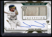 Load image into Gallery viewer, 2025 Topps Inception Jacob Wilson First Milestones Autographs #/99
