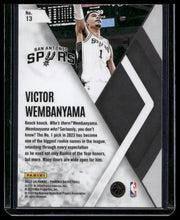 Load image into Gallery viewer, 2023-24 Panini Phoenix #13 Victor Wembanyama Instant Phenom Phoenix Blue Ice
