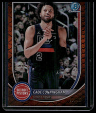Load image into Gallery viewer, 2025-26 Bowman #BCV-74 Cade Cunningham Chrome Reptilian Orange Refractors #/25
