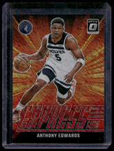 Load image into Gallery viewer, 2024-25 Donruss Optic #7 Anthony Edwards Express Lane Red Shimmer #/75
