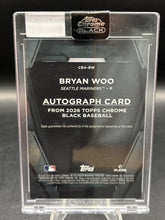 Load image into Gallery viewer, 2024 Topps Chrome Black #CBA-BW Bryan Woo Chrome Black Autographs
