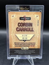 Load image into Gallery viewer, 2024 Wild Card Five Card Draw Auto Platinum Foil Gold Corbin Carroll #/1
