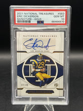 Load image into Gallery viewer, 2021 Panini National Treasures #S-ED Eric Dickerson Signatures Gold PSA 10 #/49
