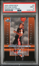 Load image into Gallery viewer, 2003 Upper Deck Rookie Exclusives #5 Dwyane Wade Rookie Exclusives PSA 9
