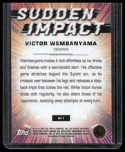Load image into Gallery viewer, 2023-24 Topps Chrome Victor Wembanyama Sudden Impact Refractor Orange Basketball
