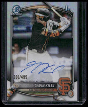 Load image into Gallery viewer, 2025 Bowman Draft #CPA-GK Gavin Kilen Chrome Prospect Autographs Refractor #/499
