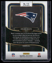 Load image into Gallery viewer, 2024 Panini Select #113 Drake Maye Black &amp; Red Prizm Shock
