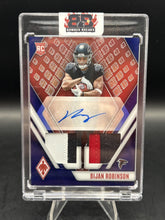 Load image into Gallery viewer, 2023 Phoenix Bijan Robinson RPS Rookie Auto Dual Jersey Blue Prime #/50
