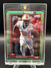 Load image into Gallery viewer, 2025 Topps Chrome #312 Emeka Egbuka Football Leather Green #/99
