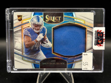Load image into Gallery viewer, 2021 Panini Select Amon-Ra St. Brown Jumbo Rookie Swatch White Prizm #/35

