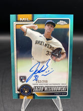 Load image into Gallery viewer, 2026 Topps Chrome Jacob Misiorowski Rookie Autographs Teal Refractors #/299
