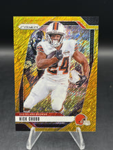Load image into Gallery viewer, 2024 Panini Prizm #65 Nick Chubb Gold Shimmer #/10
