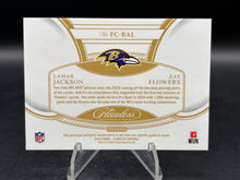 Load image into Gallery viewer, 2024 Panini Flawless Lamar Jackson / Zay Flowers Flawless Connections #/15
