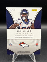 Load image into Gallery viewer, 2016 Panini Clear Vision #23 Von Miller Clear Vision Mega Jersey Prime #/49
