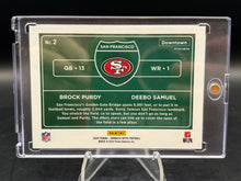 Load image into Gallery viewer, 2024 Donruss Optic #2 Brock Purdy / Deebo Samuel Downtown Duos

