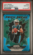 Load image into Gallery viewer, 2023 Panini Prizm Prizm Break #PB3 Bryce Young Prizm Break-Green Prizm PSA 10
