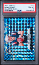Load image into Gallery viewer, 2024 Panini Mosaic #273 Drake Maye Reactive Blue PSA 10
