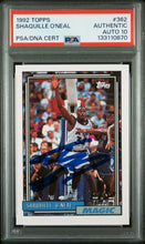 Load image into Gallery viewer, 1992 Topps #362 Shaquille O'Neal PSA Authentic Auto 10
