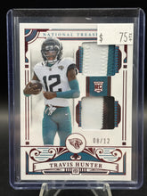 Load image into Gallery viewer, 2025 National Treasures Travis Hunter Rookie Dual Mat. Jersey Number Red #/12
