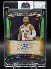 Load image into Gallery viewer, 2025-26 Topps #ME-JB Jalen Brunson Marks of Excellence Green Rainbow #/99
