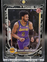 Load image into Gallery viewer, 2025-26 Bowman #122 Bronny James Jr. Black Pattern Border #/10

