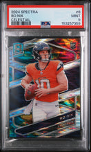 Load image into Gallery viewer, 2024 Panini Spectra #6 Bo Nix Celestial PSA 9 #/99
