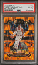 Load image into Gallery viewer, 2023-24 Panini Select #87 Victor Wembanyama Orange Flash Prizms PSA 8
