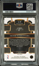 Load image into Gallery viewer, 2023-24 Panini Select #87 Victor Wembanyama Blue Prizms PSA 10
