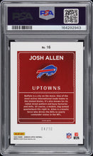 Load image into Gallery viewer, 2024 Panini Donruss Optic Uptowns #16 Josh Allen Uptowns-Gold PSA 10
