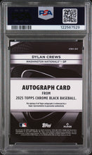 Load image into Gallery viewer, 2025 Topps Chrome Black Autographs #DC Dylan Crews Auto-Gold Mini Diamond PSA 9
