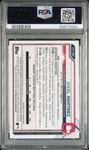 Load image into Gallery viewer, 2021 Bowman Chrome Prospect Auto Angel Martinez Chr.Pros.Au-Green Shmr. PSA 9

