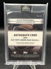 Load image into Gallery viewer, 2025 Topps Chrome Black Kyle Manzardo Autos Gold Mini-Diamond Refractors #/50
