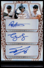Load image into Gallery viewer, 2024 Leaf Trinity Arias, Lombard Jr., Spencer Jones Triple Autos Bronze #/49
