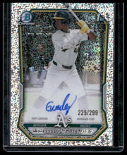 Load image into Gallery viewer, 2026 Bowman Breyson Guedez Chrome Prospect Autographs Speckle Refractors #/299
