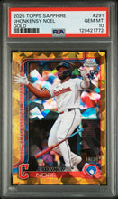 Load image into Gallery viewer, 2025 Topps Chrome Sapphire #291 Jhonkensy Noel Gold PSA 10
