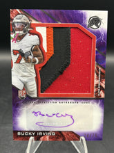 Load image into Gallery viewer, 2024 Topps Resurgence Bucky Irving Rookie Patch Autos Purple Surge #/75
