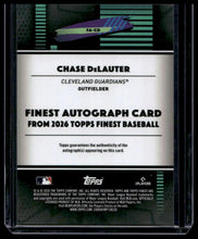 Load image into Gallery viewer, 2026 Finest #FA-CD Chase DeLauter Finest Autographs Purple Refractors #/75
